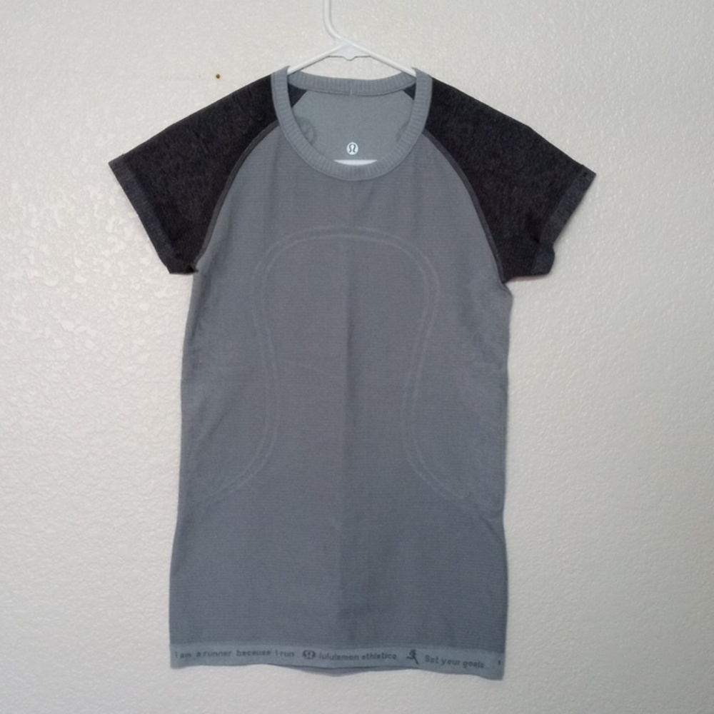 lululemon athletica Two-Tone Swiftly Tech Short Sleeve Grey Athletic Tee